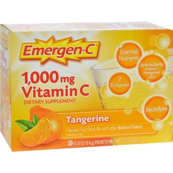 Alacer Corp Alacer HG0350991 1000 mg Emergen-c Vitamin C Fizzy Drink Mix - Tangerine; 30 Packets HG0350991